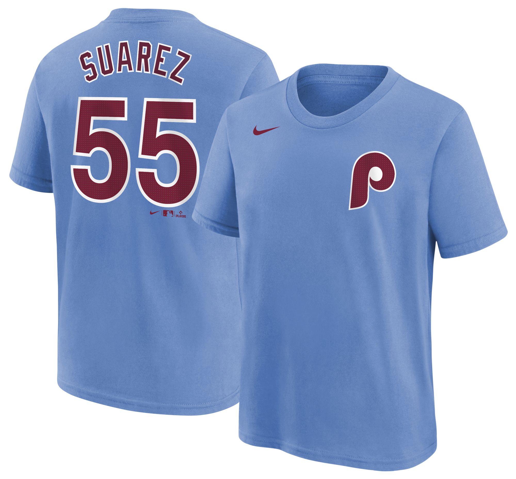 Nike Youth Philadelphia Phillies Ranger Suarez #55 Blue T-Shirt