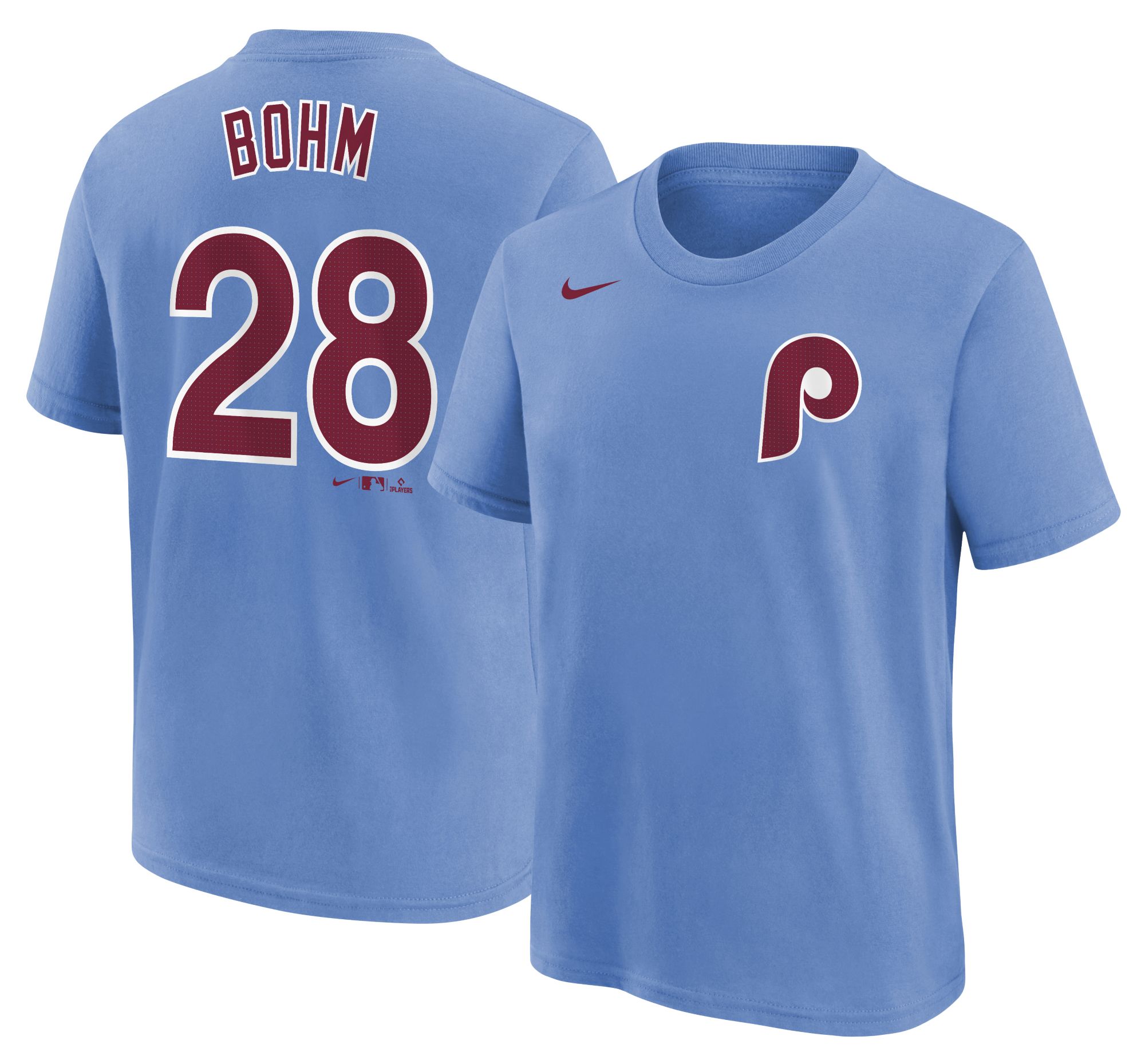 Nike Youth Philadelphia Phillies Alec Bohm #28 Blue T-Shirt