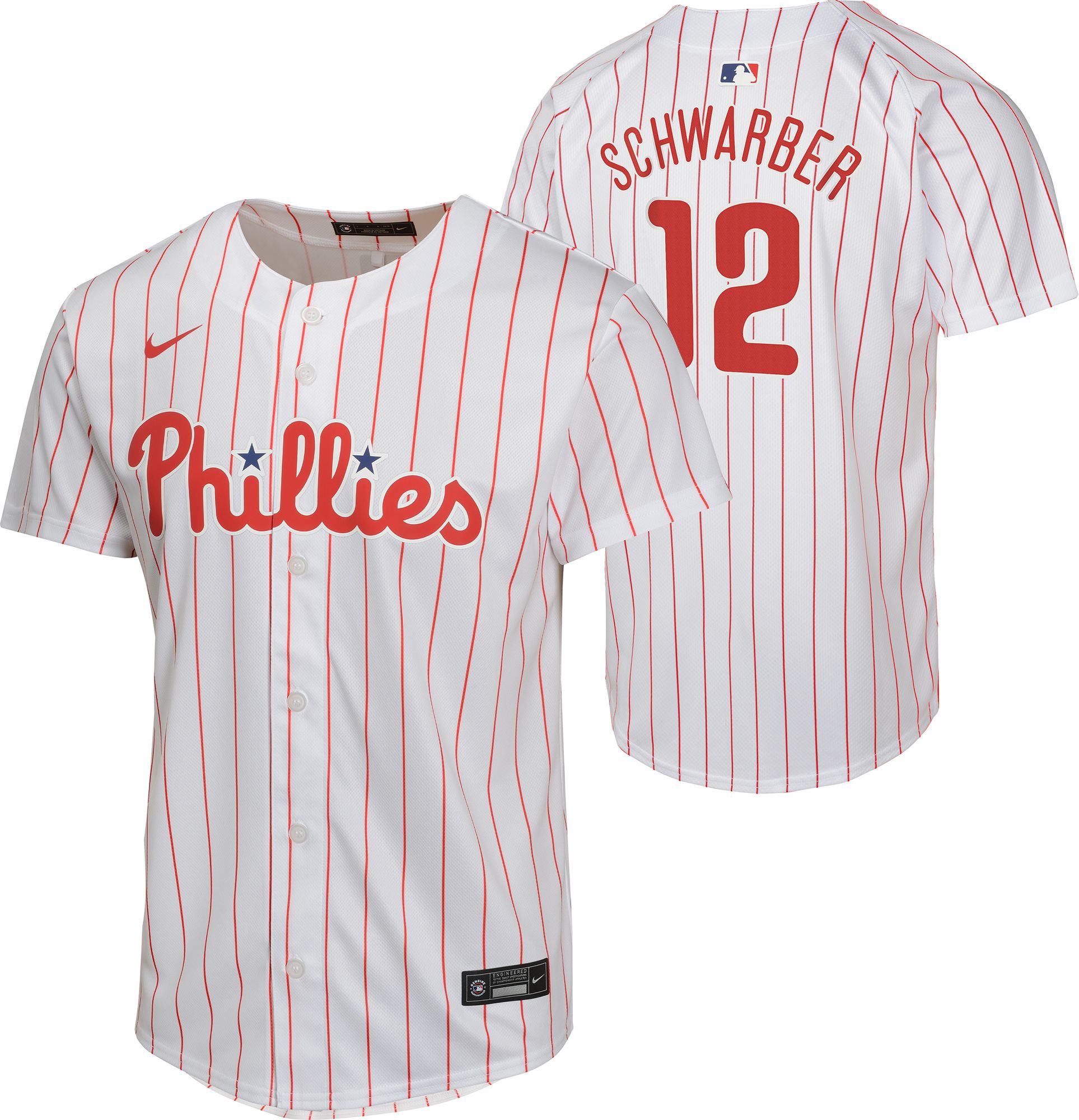 Nike Youth Philadelphia Phillies White Kyle Schwarber #12 Game Vapor Jersey