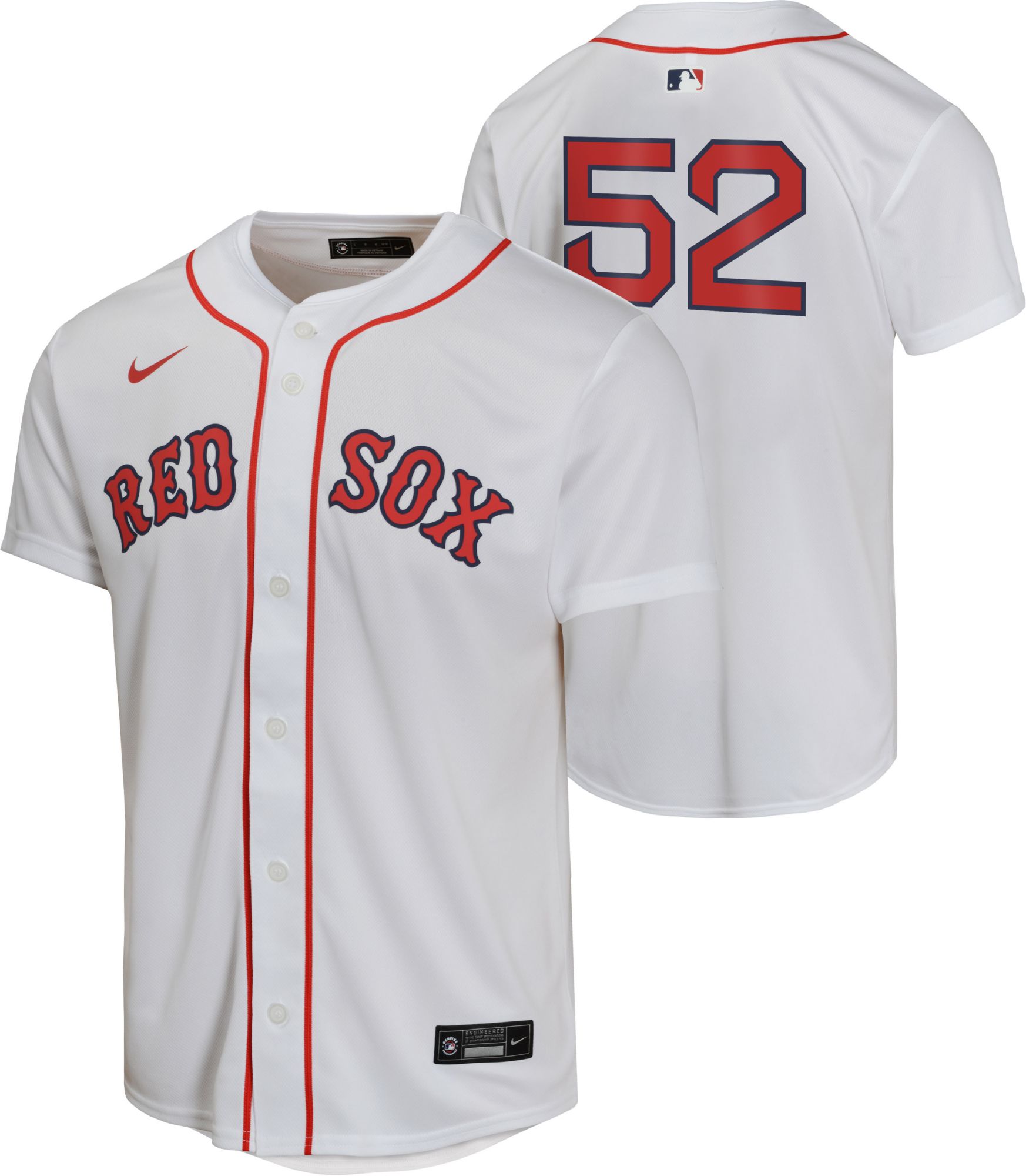 Nike Youth Boston Red Sox White Wilyer Abreu #52 Game Vapor Jersey