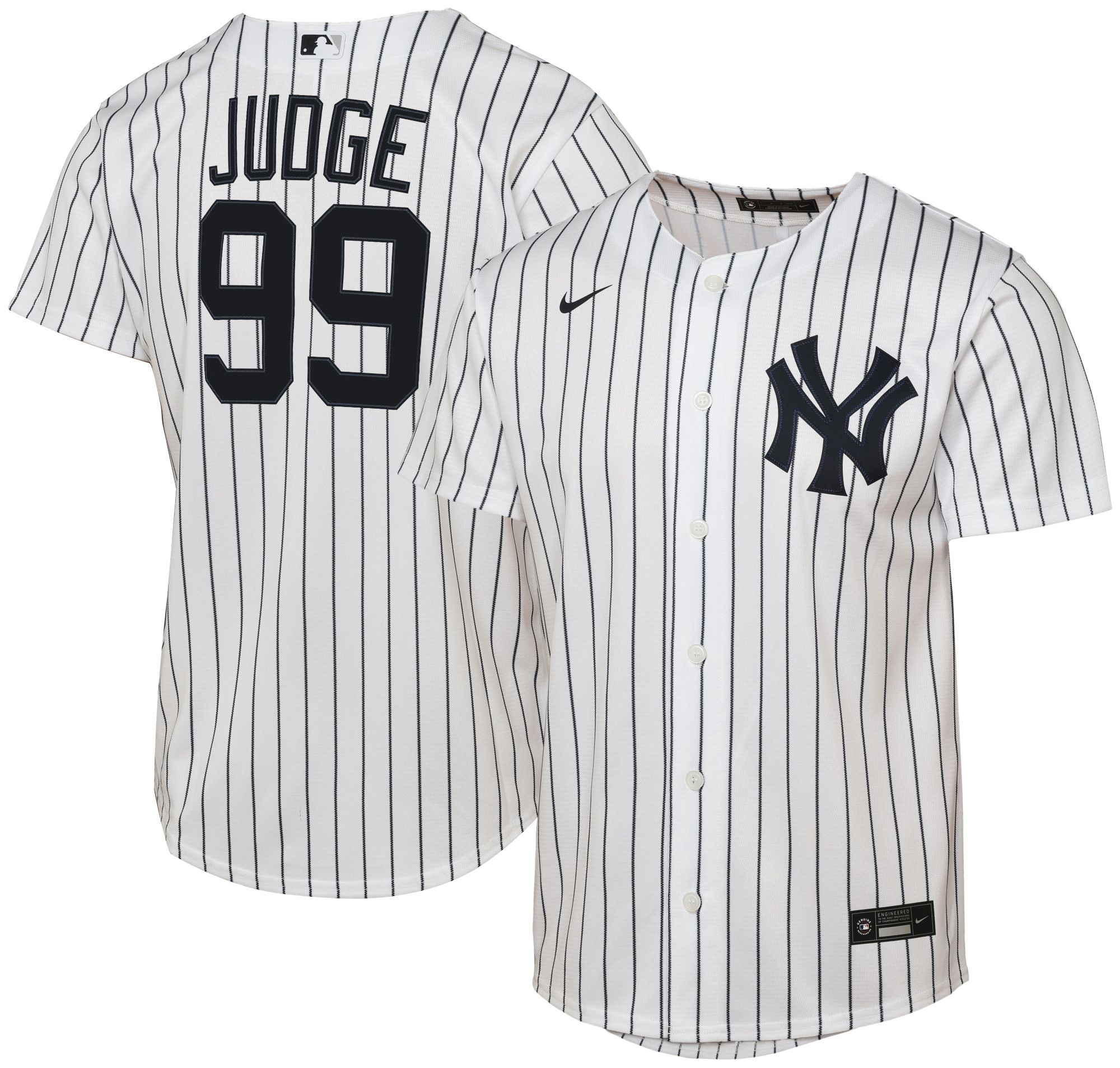 MLB Youth New York Yankees Aaron Judge #99 White Replica Jersey