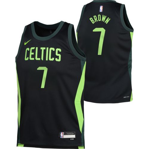 CELTICS BROWN #7 ジャージ Jaylen Brown #7 Celtics Stitched Black Jumpman Statement