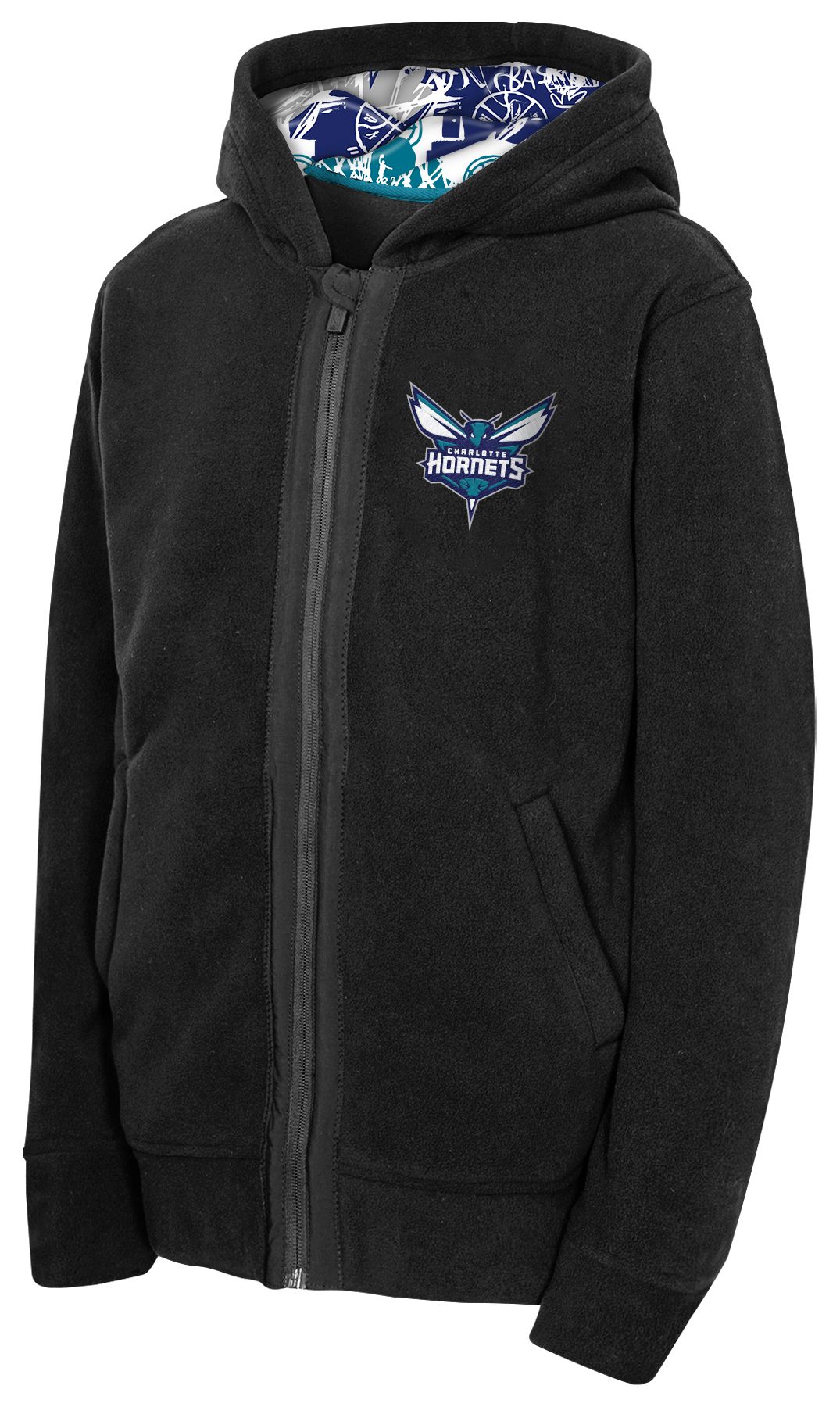 Nike Youth Charlotte Hornets Keyline Full Zip Sherpa Hoodie