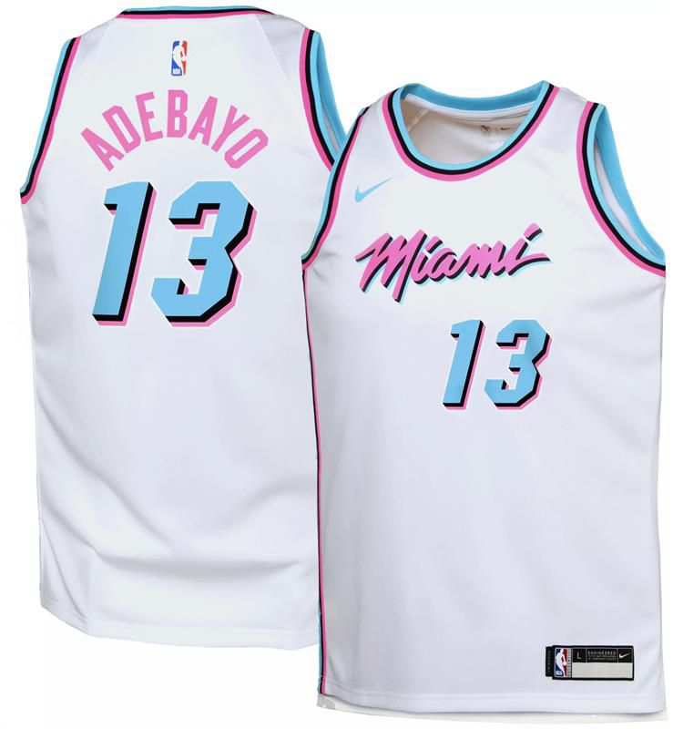 Nike Youth 2024-25 City Edition Vice Miami Heat Bam Adebayo #13 Swingman Jersey