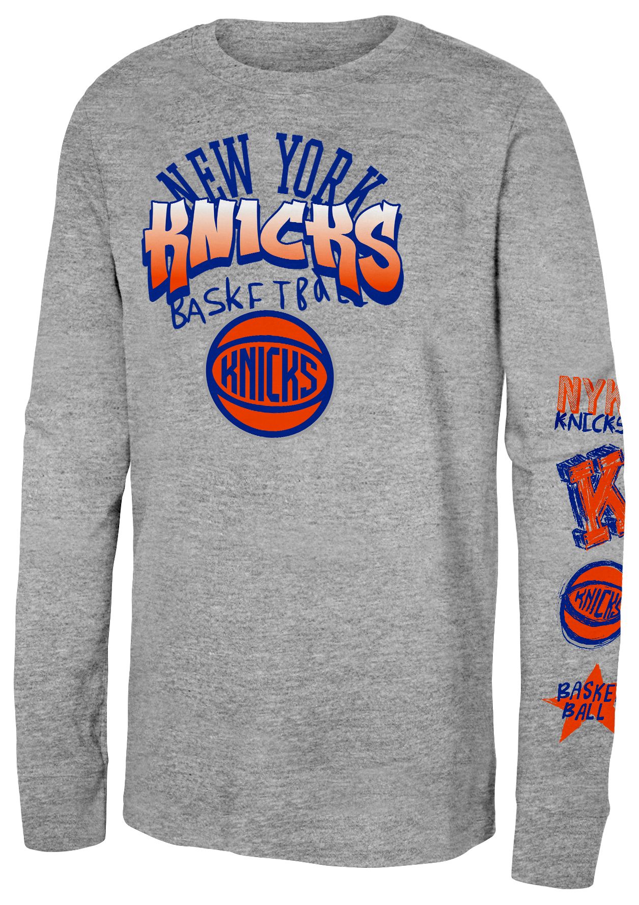 Outerstuff Youth New York Knicks Street Grey Long Sleeve T-Shirt