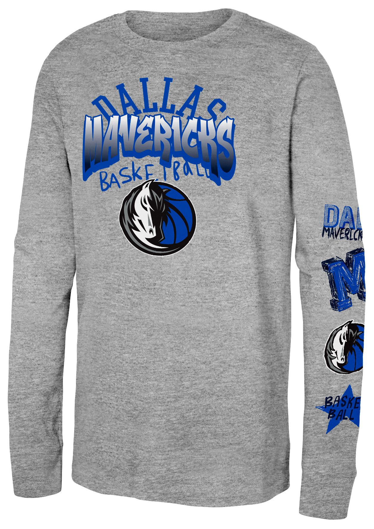 Outerstuff Youth Dallas Mavericks Street Grey Long Sleeve T-Shirt