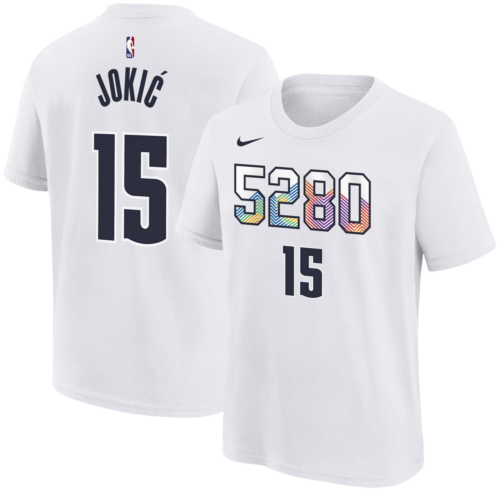 Nike Youth 2024-25 City Edition Denver Nuggets Nikola Jokic #15 T-Shirt