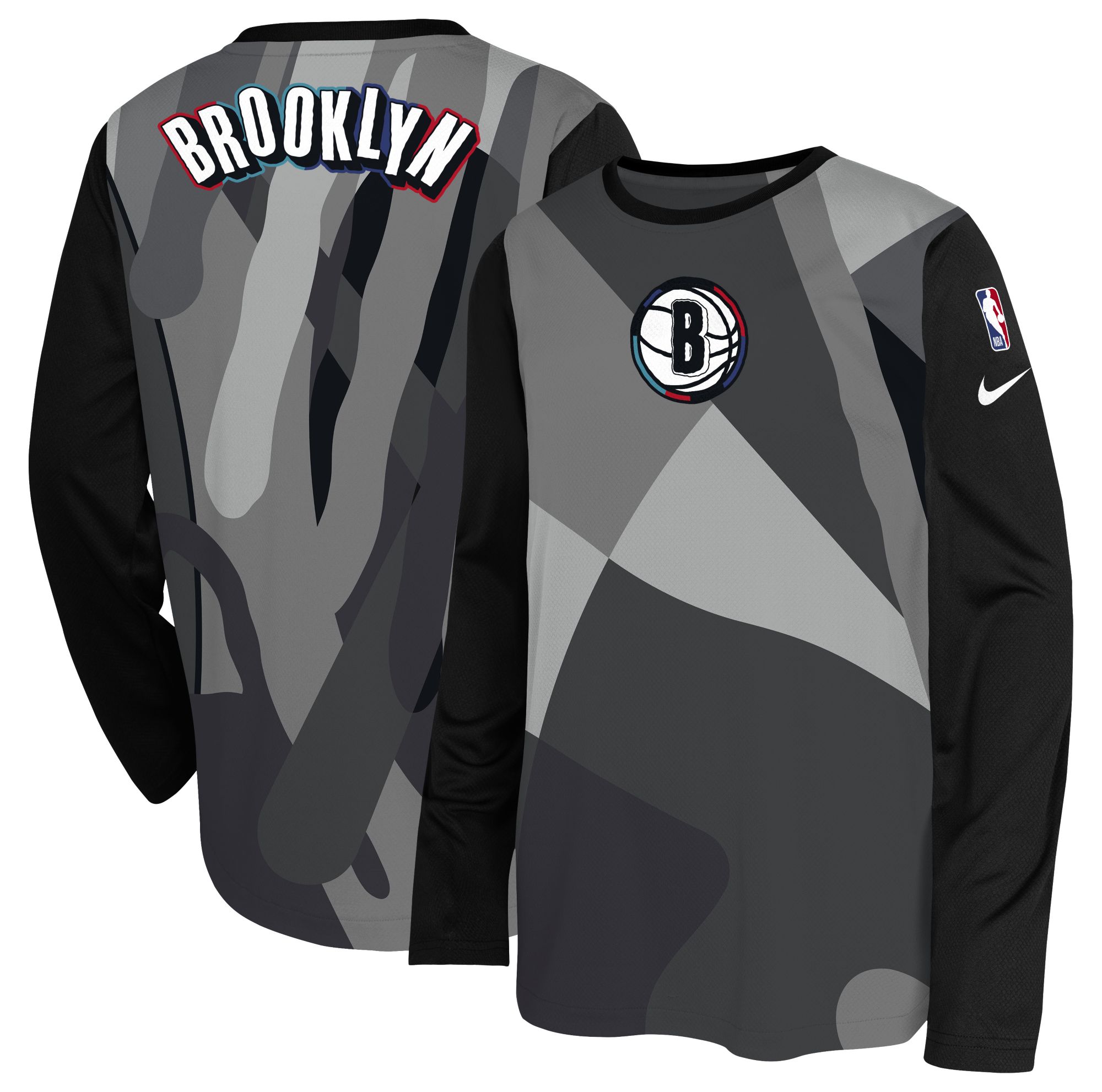 Nike Youth 2024-25 City Edition Brooklyn Nets Program Long Sleeve T-Shirt