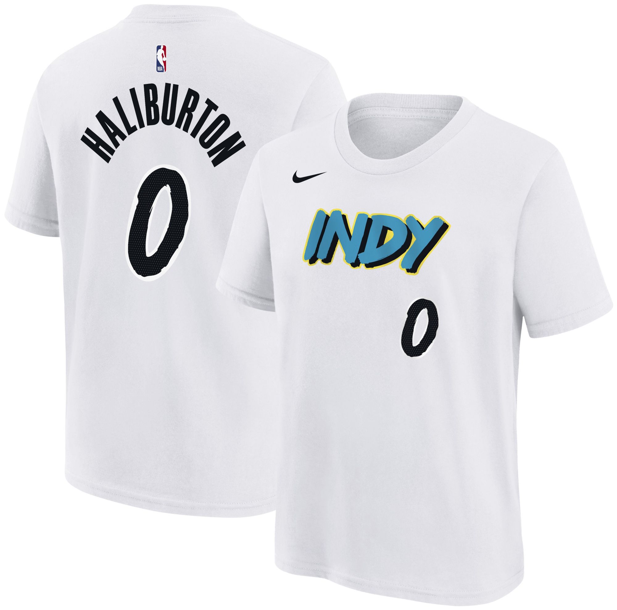 Nike Youth 2024-25 City Edition Indiana Pacers Tyrese Haliburton #0 T-Shirt