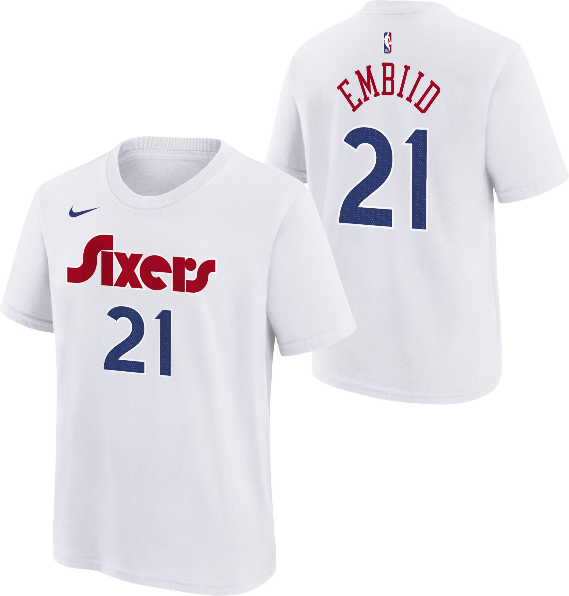 Nike Youth 2024-25 City Edition Philadelphia 76ers Joel Embiid #21 T-Shirt