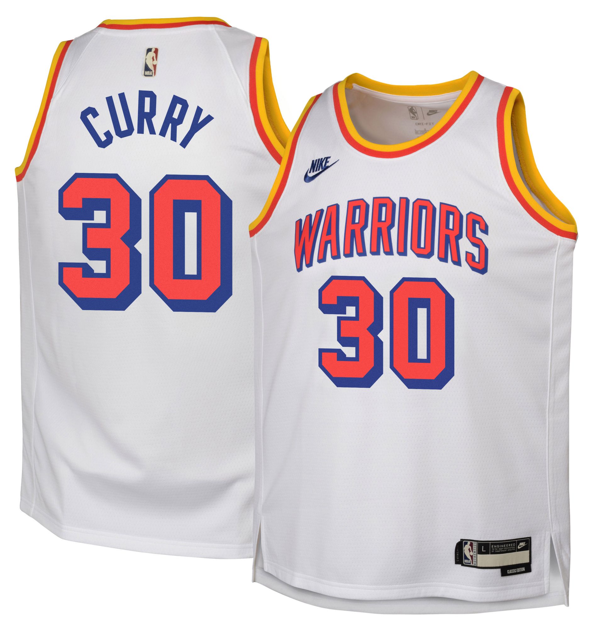 Nike Youth Golden State Warriors Steph Curry #30 Hardwood Classics Swingman Jersey