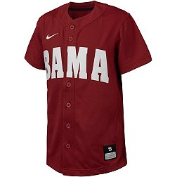 Nike Youth Alabama Crimson Tide Crimson Full Button Replica Baseball Jersey