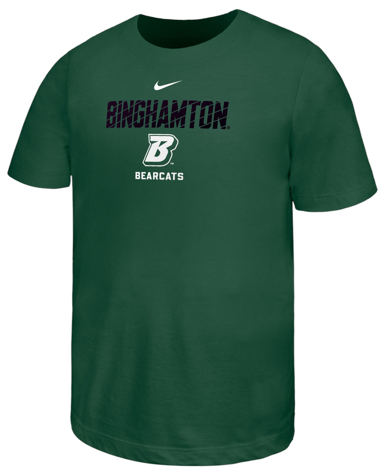 Nike Youth Binghamton Bearcats Green Cotton Stripe T-Shirt