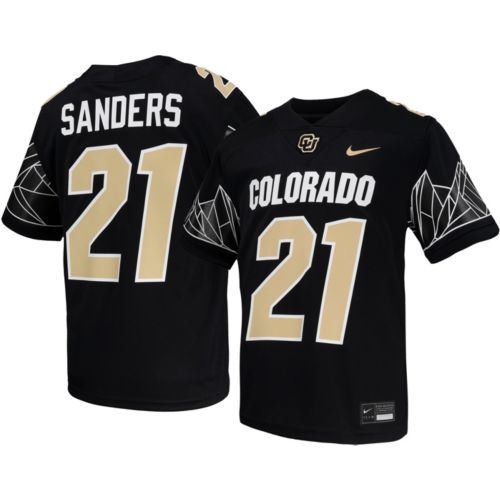 Nike Men's Colorado Buffaloes Shilo Sanders #21 Black Replica