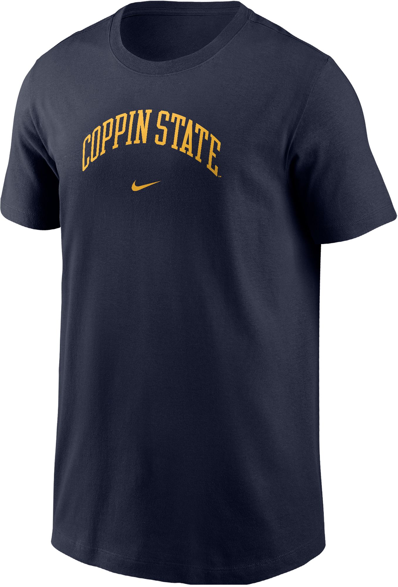 Nike Youth Coppin State Eagles Blue Core Cotton Arch Wordmark T-Shirt