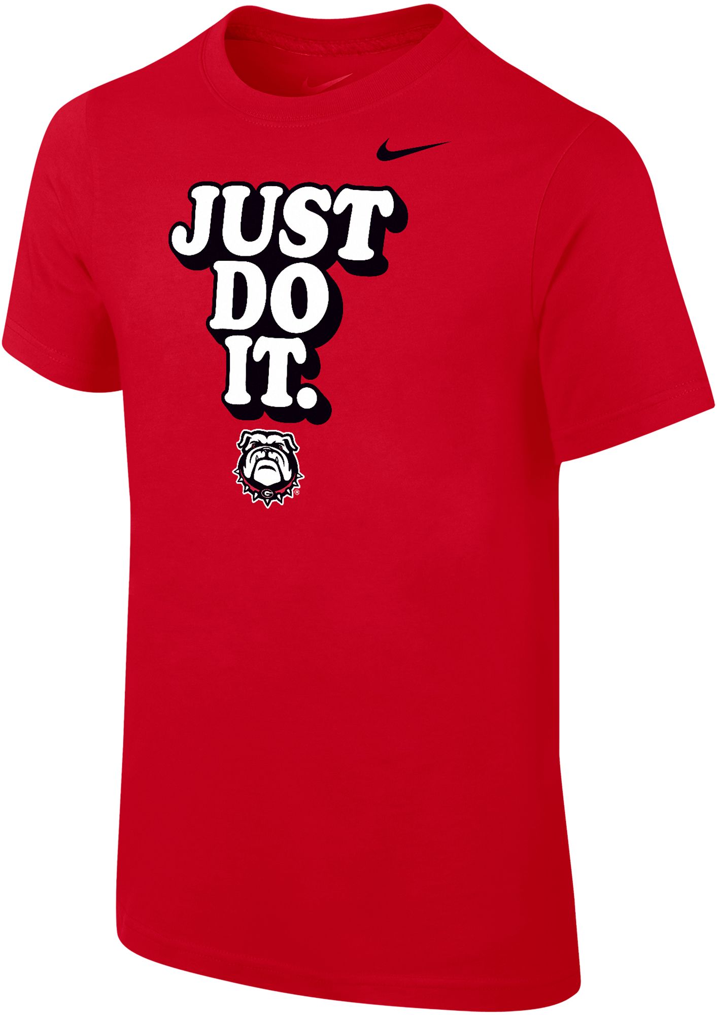 Nike Youth Georgia Bulldogs Red Core Cotton 'Just Do It' T-Shirt