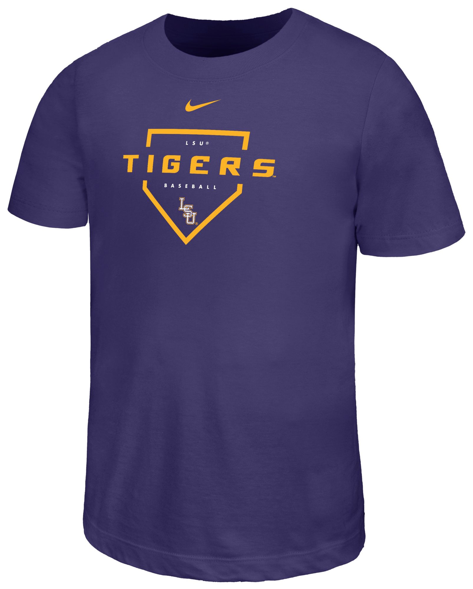 Nike Youth LSU Tigers Purple Legend Baseball Plate T-Shirt