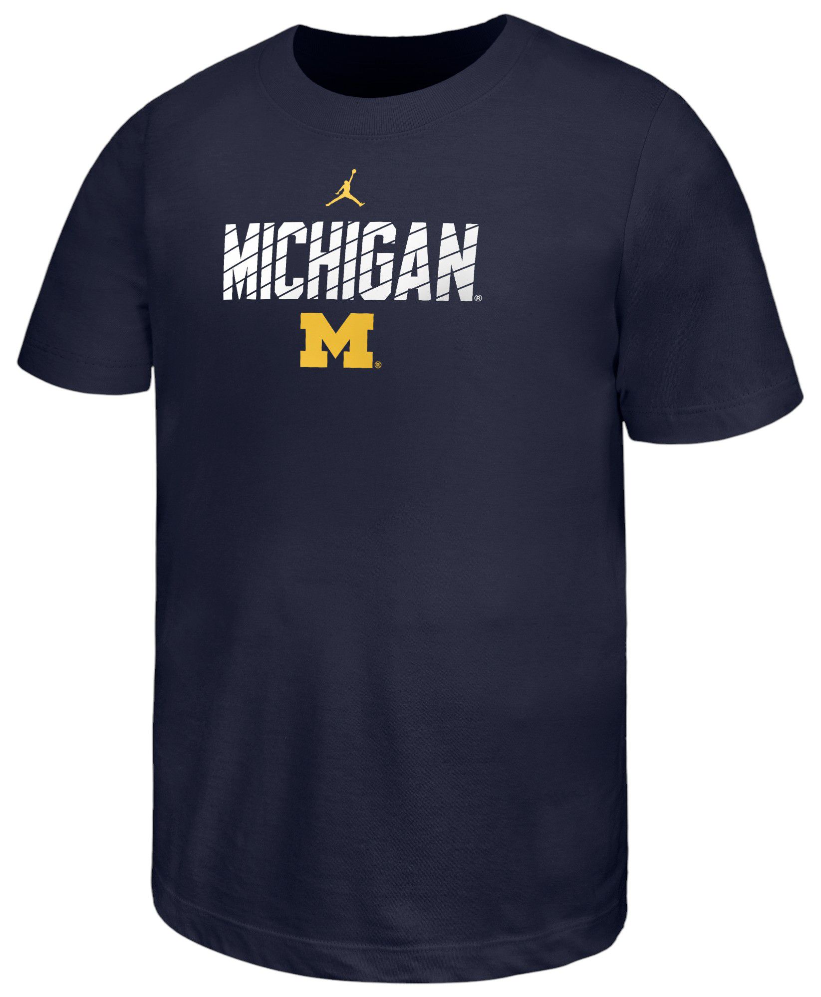 Nike Youth Michigan Wolverines Navy Cotton Stripe T-Shirt