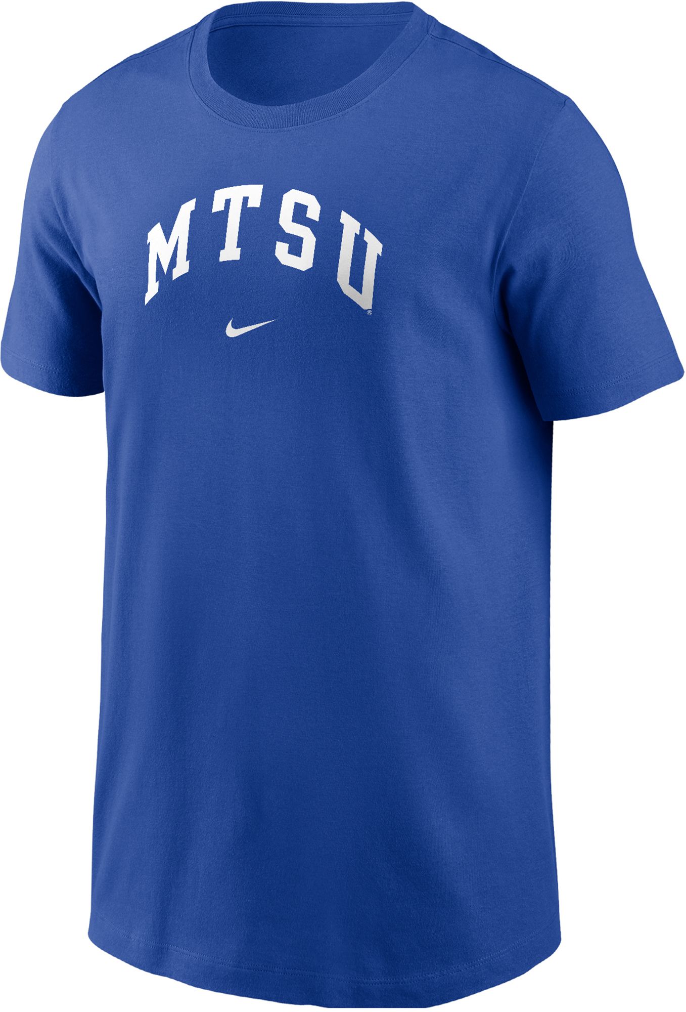 Nike Youth Middle Tennessee State Blue Raiders Blue Core Cotton Arch Wordmark T-Shirt