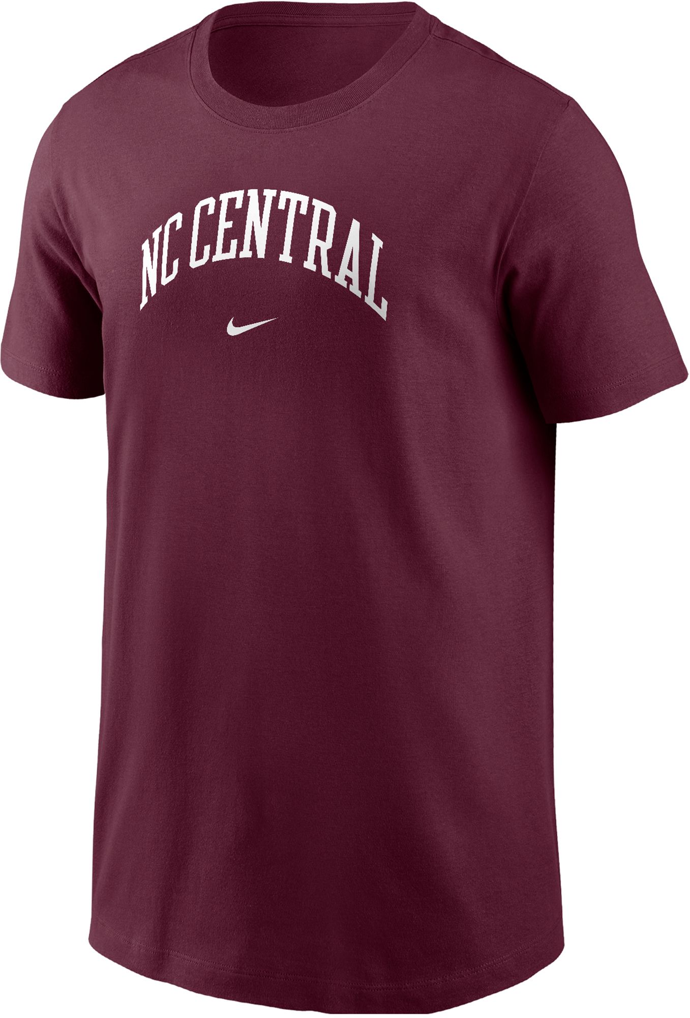 Nike Youth North Carolina Central Eagles Maroon Core Cotton Arch Wordmark T-Shirt