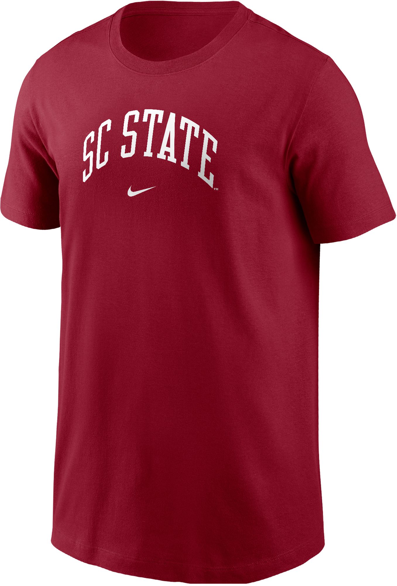 Nike Youth South Carolina State Bulldogs Garnet Core Cotton Arch Wordmark T-Shirt