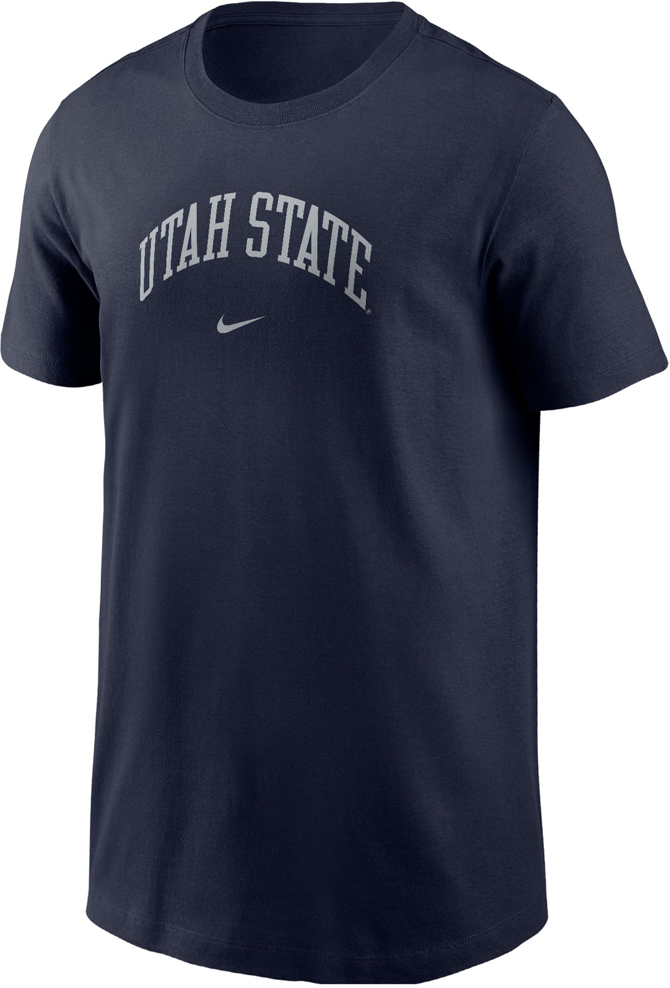 Nike Youth Utah State Aggies Blue Core Cotton Arch Wordmark T-Shirt