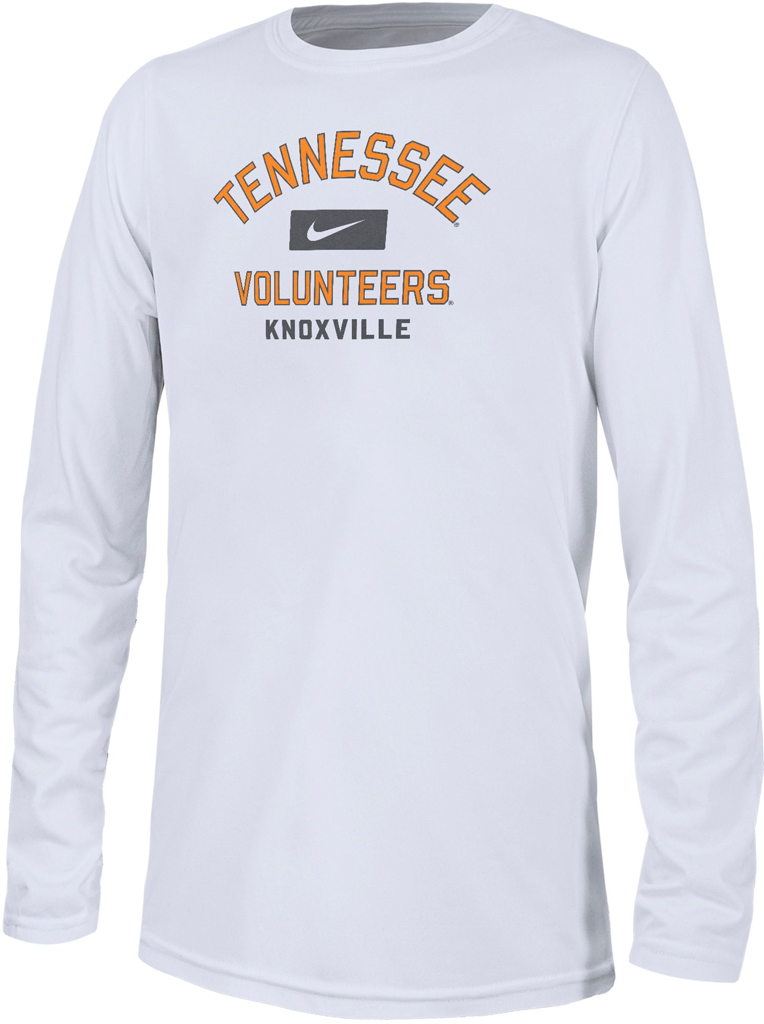 Nike Youth Tennessee Volunteers White Dri-FIT Legend Arch Wordmark Long Sleeve T-Shirt
