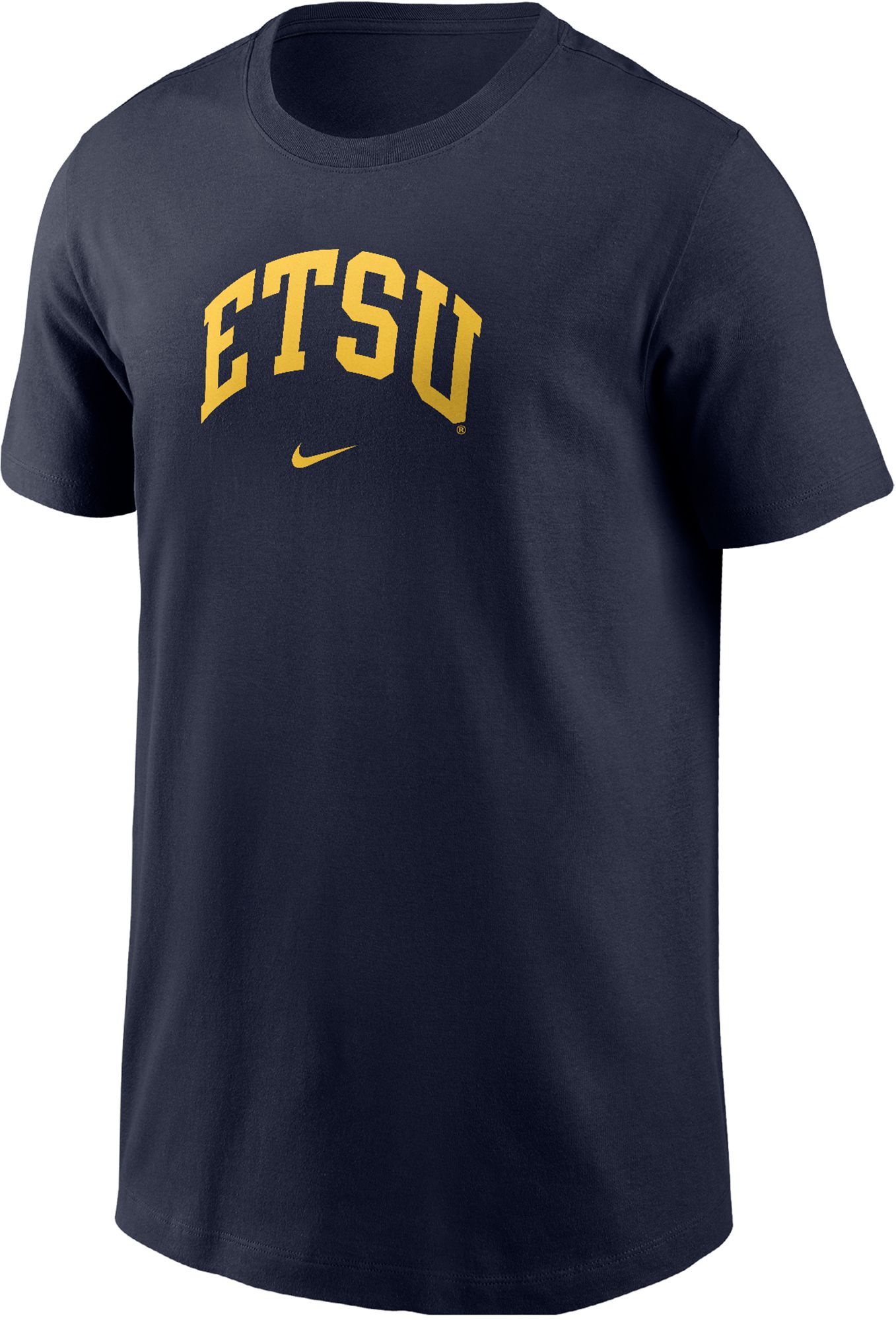 Nike Youth East Tennessee State Buccaneers Navy Core Cotton Arch Wordmark T-Shirt