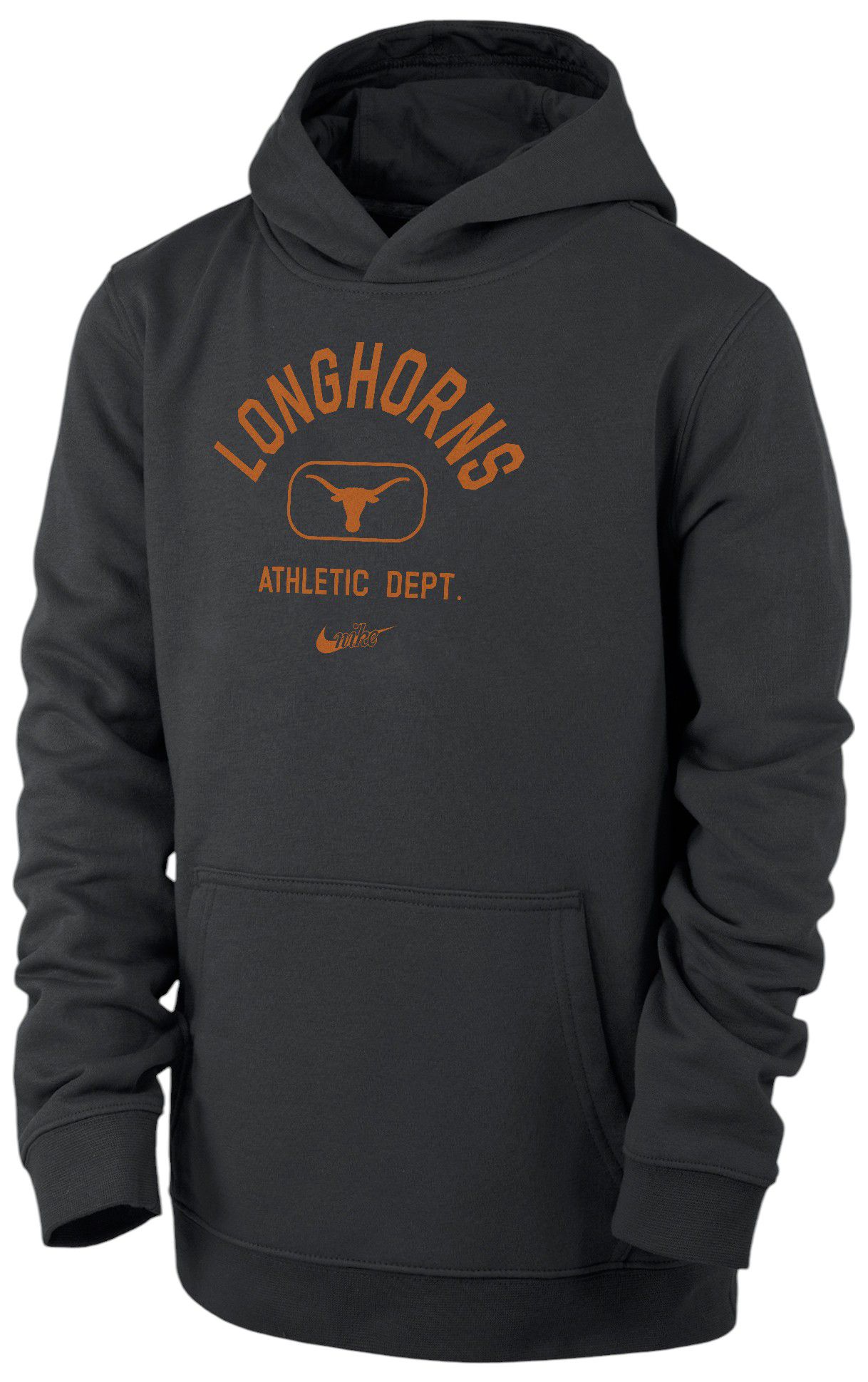 Nike Youth Texas Longhorns Black Club Fleece Hoodie