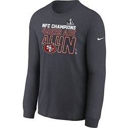 Nike Youth 2024 NFC Conference Champions San Francisco 49ers Locker Room Long Sleeve T-Shirt