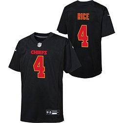 Nike Youth Kansas City Chiefs Rashee Rice #4 Black Game Jersey