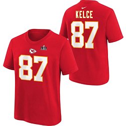 Nike Youth 2024 Super Bowl LVIII Bound Patch Kansas City Chiefs Travis Kelce #87 T-Shirt