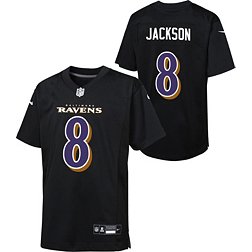 Nike Youth Baltimore Ravens Lamar Jackson #8 Black Game Jersey