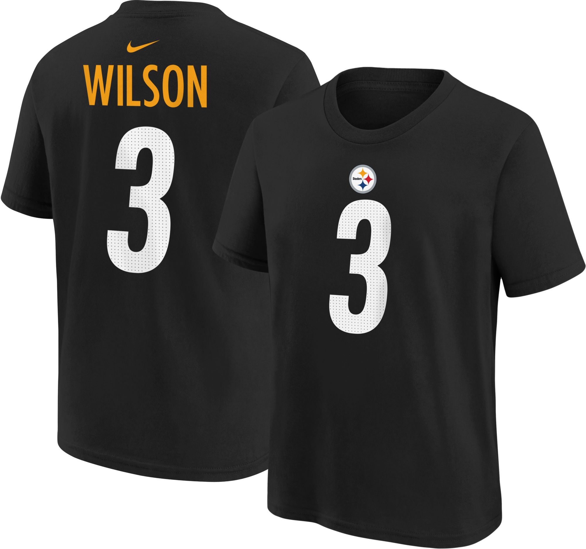 Nike Youth Pittsburgh Steelers Russell Wilson #3 Black T-Shirt