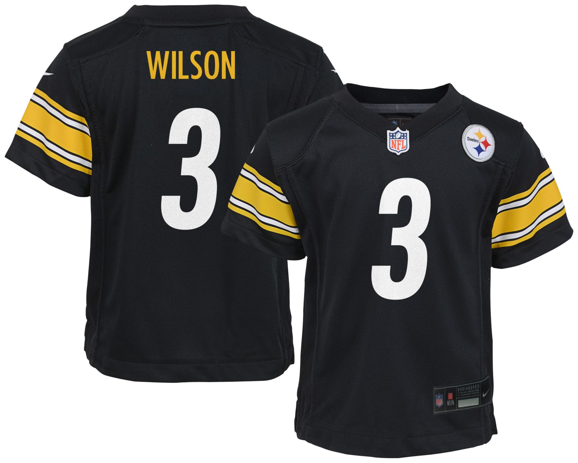 Nike Toddler Pittsburgh Steelers Russell Wilson #3 Black Game Jersey