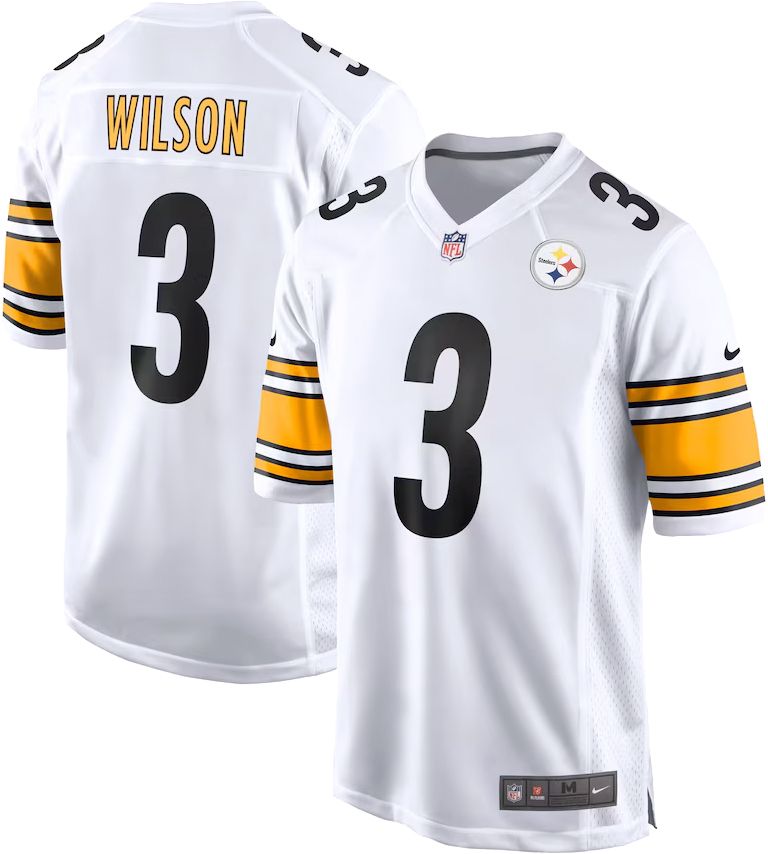 Nike Youth Pittsburgh Steelers Russell Wilson #3 White Game Jersey