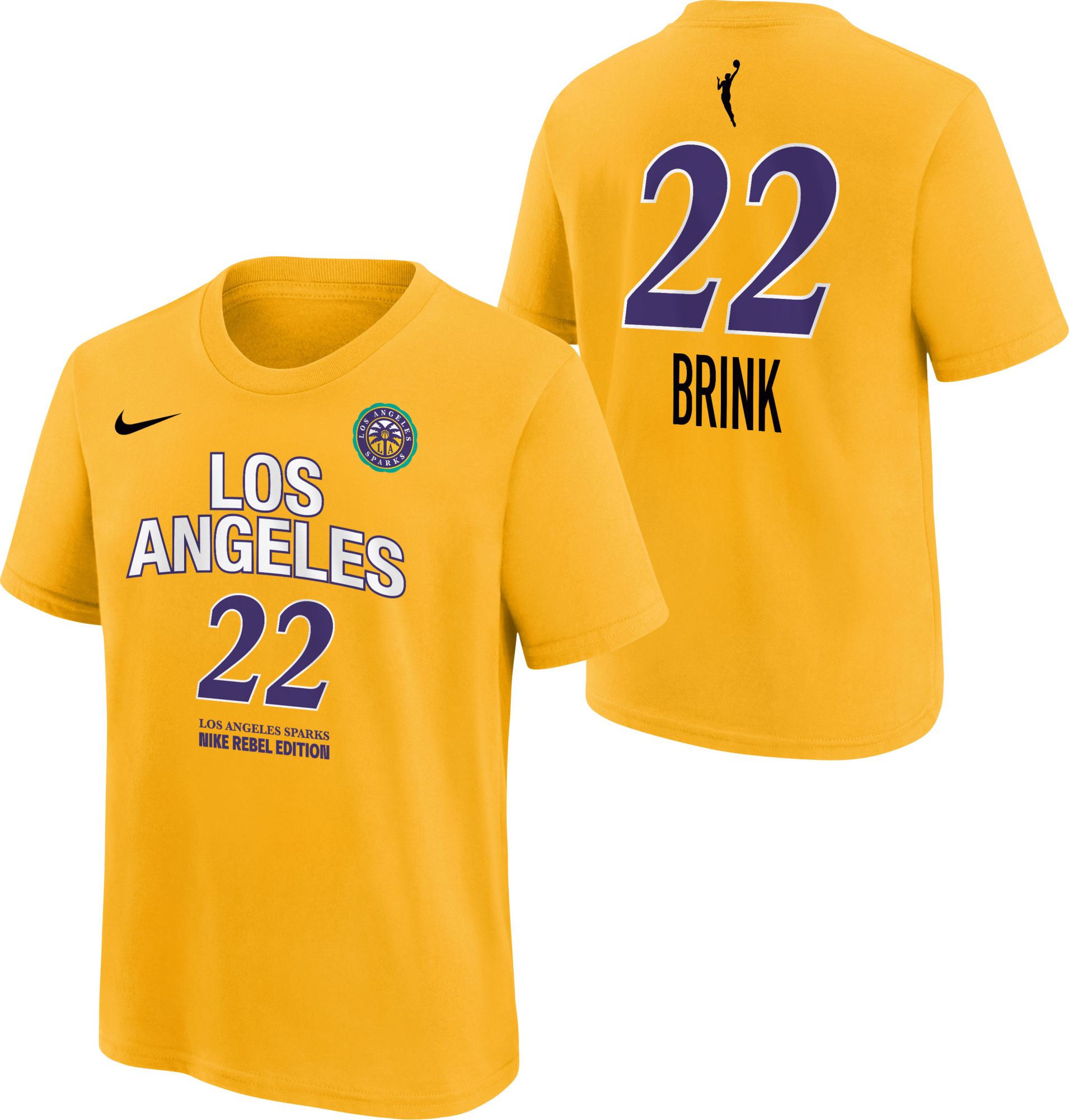 Nike Youth Los Angeles Sparks Cameron Brink #22 Rebel T-Shirt