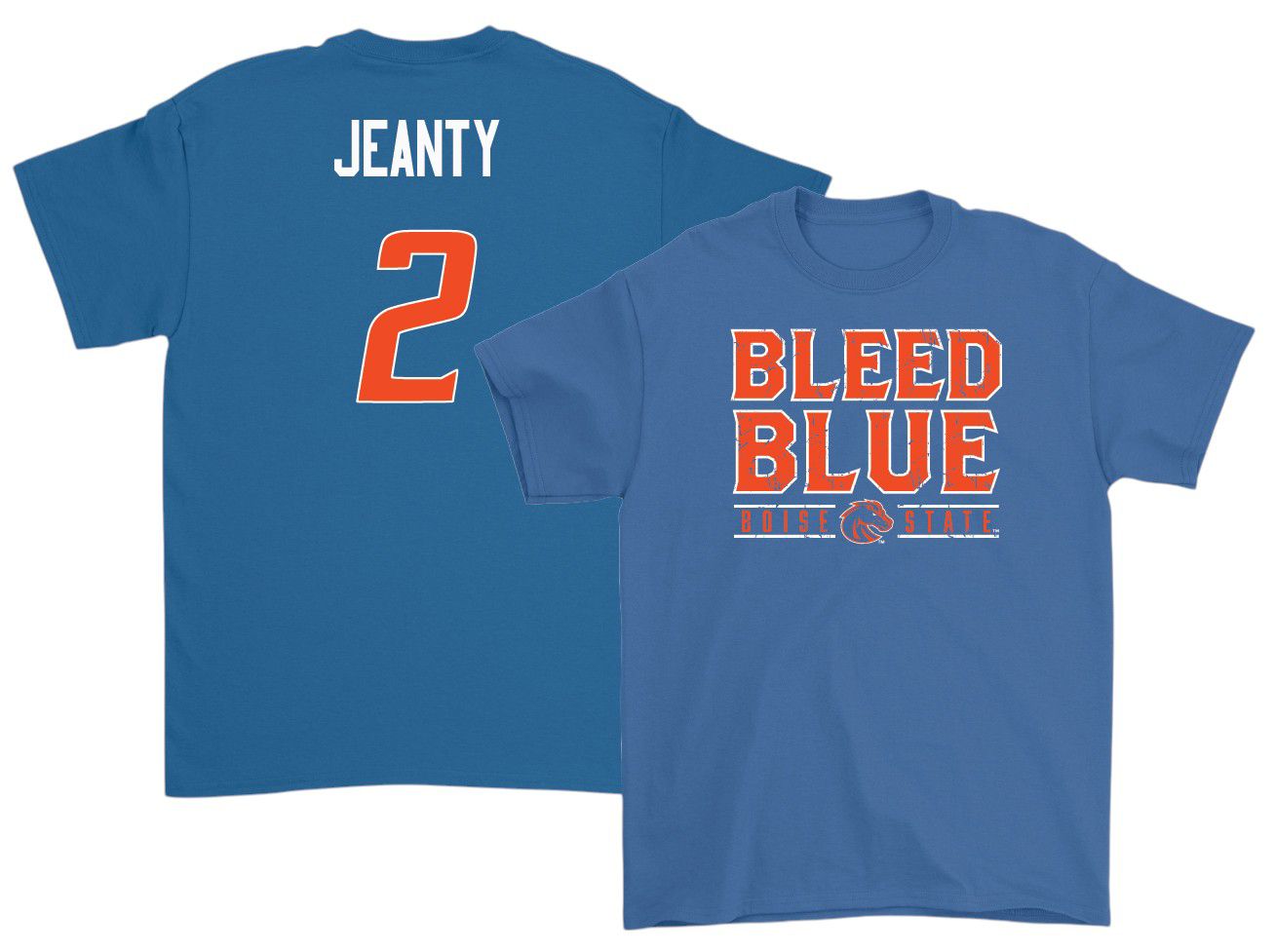 Campus Ink Men's Boise State Broncos Royal Ashton Jeanty T-Shirt