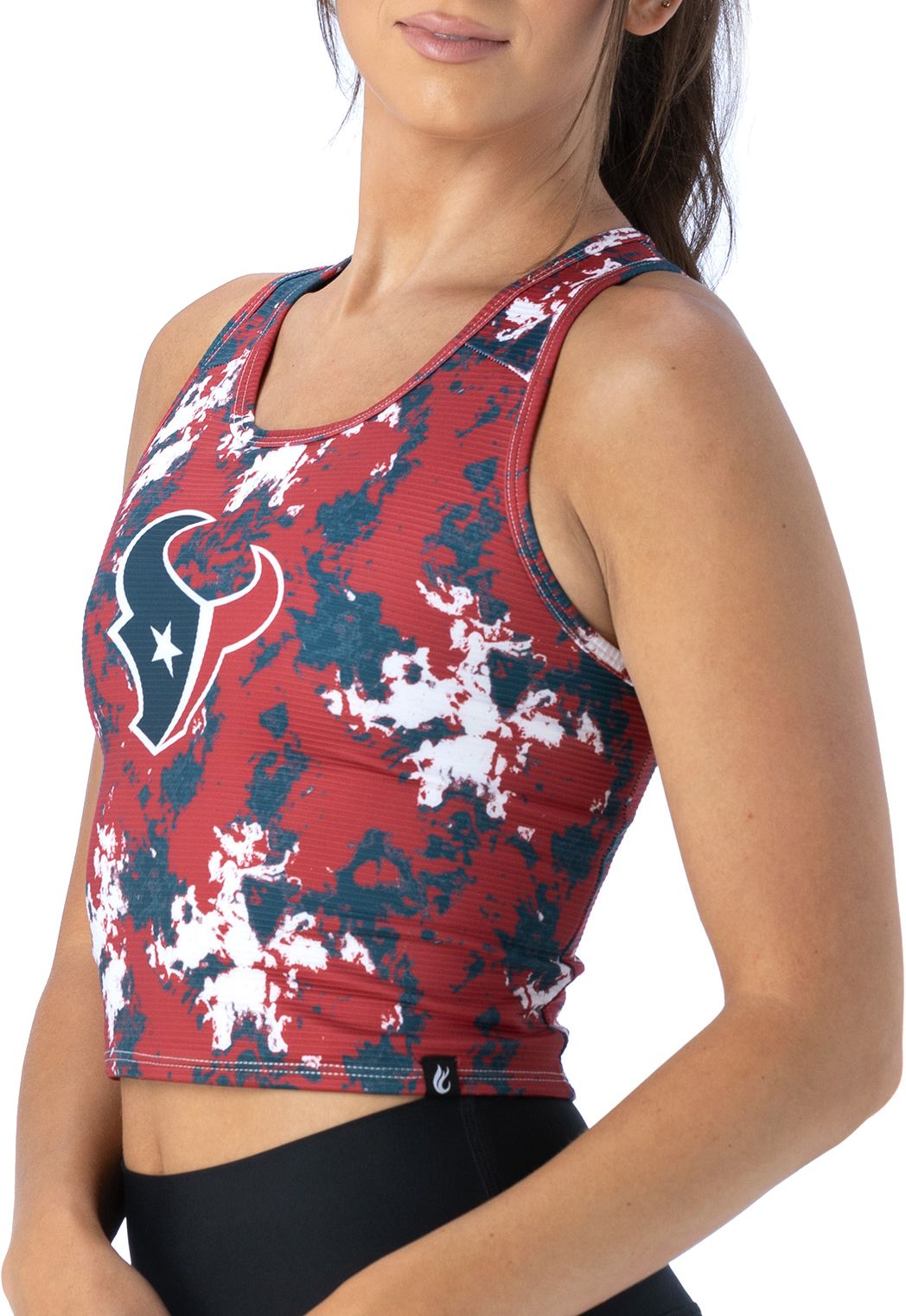 Certo Women's Houston Texans Splash Rib Navy Tank Top
