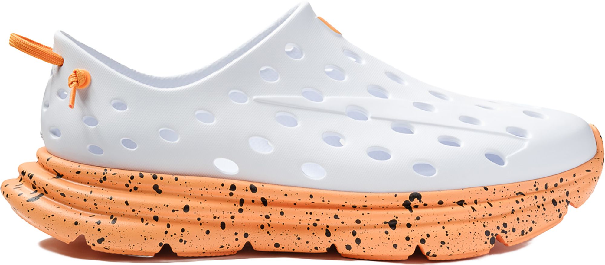 White/Electric Orange Speckle
