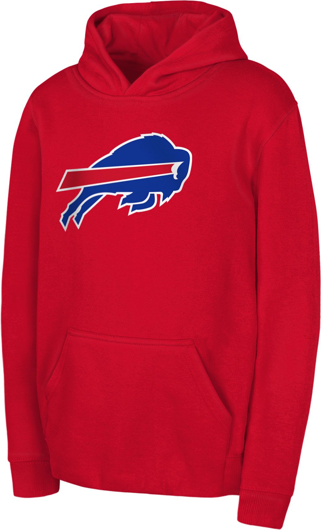 NFL Team Apparel Youth Buffalo Bills Prime Logo Red Pullover Hoodie