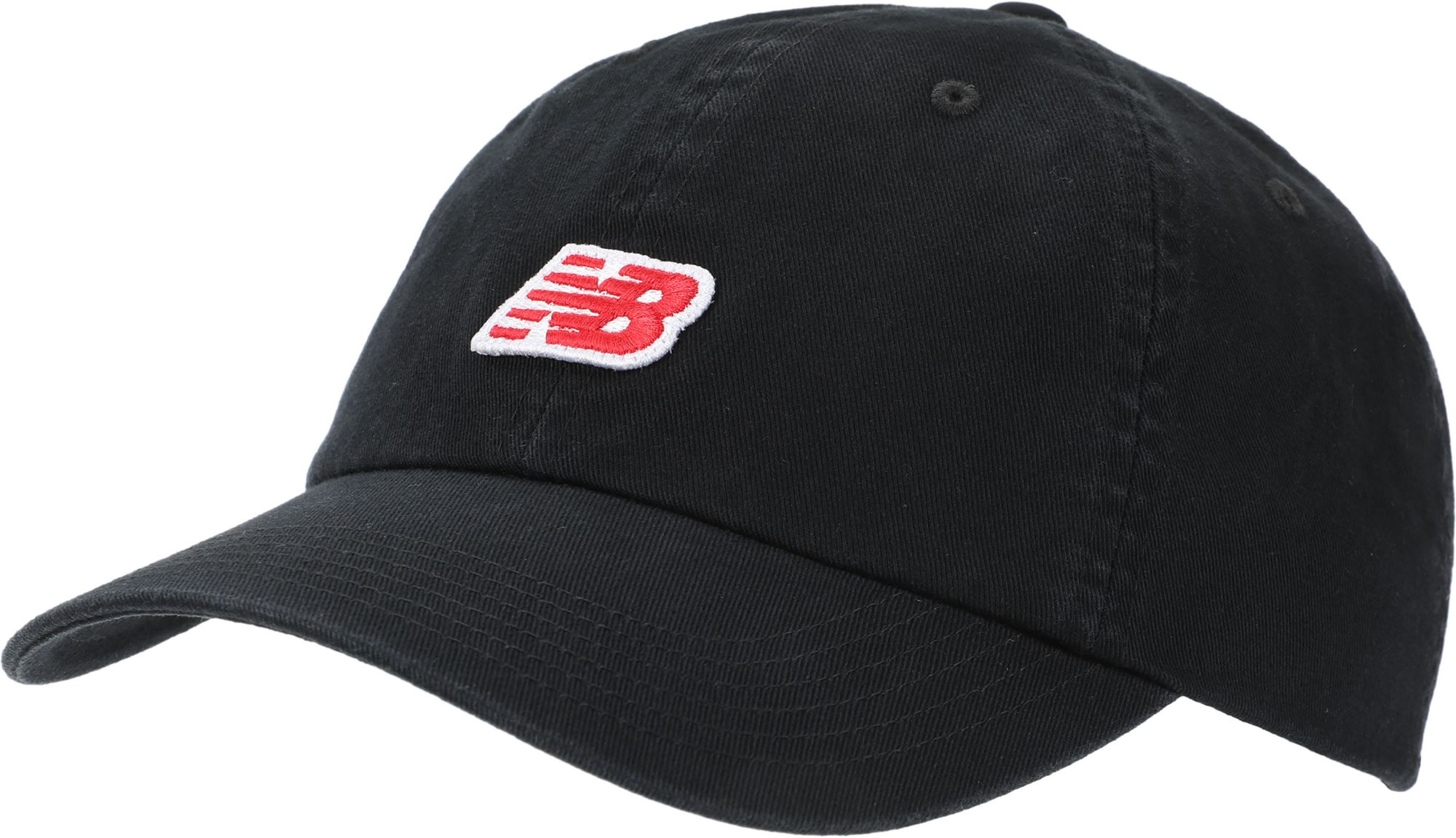 New Balance 6 Panel Patch Logo Hat Black thumbnail
