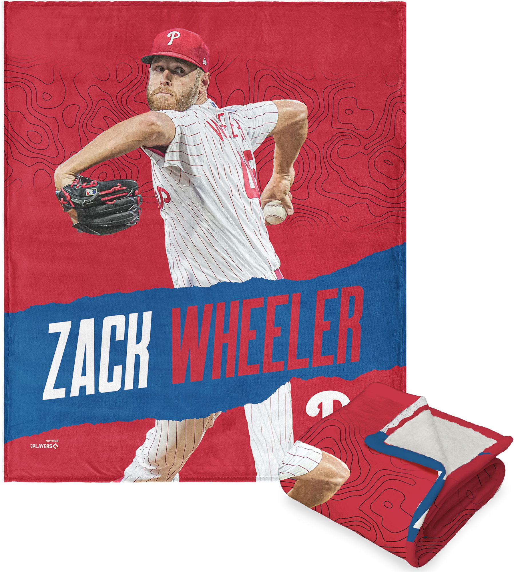 TheNorthwest Philadelphia Phillies Zack Wheeler Silk Touch Sherpa Throw
