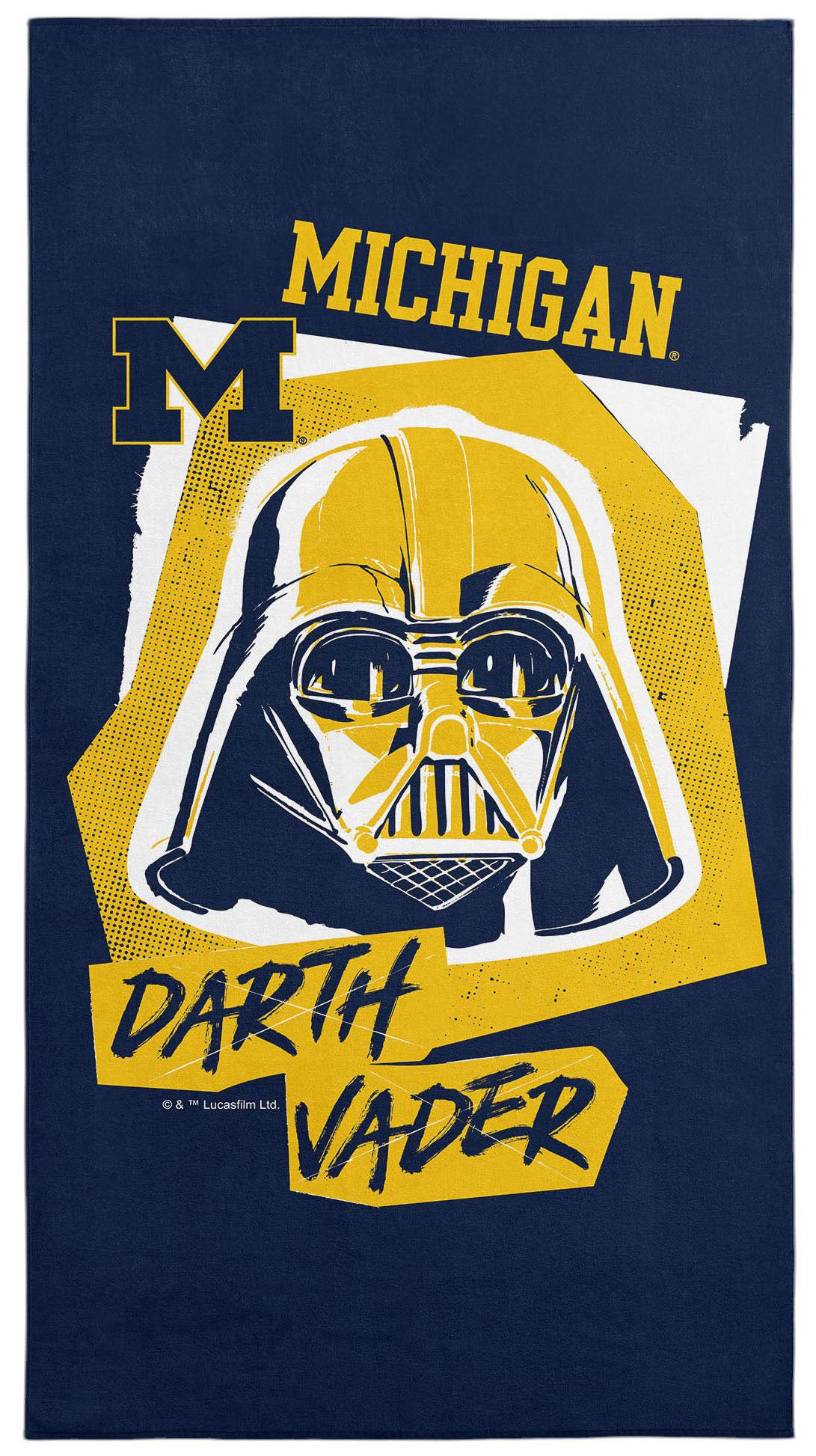 TheNorthwest Michigan Wolverines Darth Vader Beach Towel