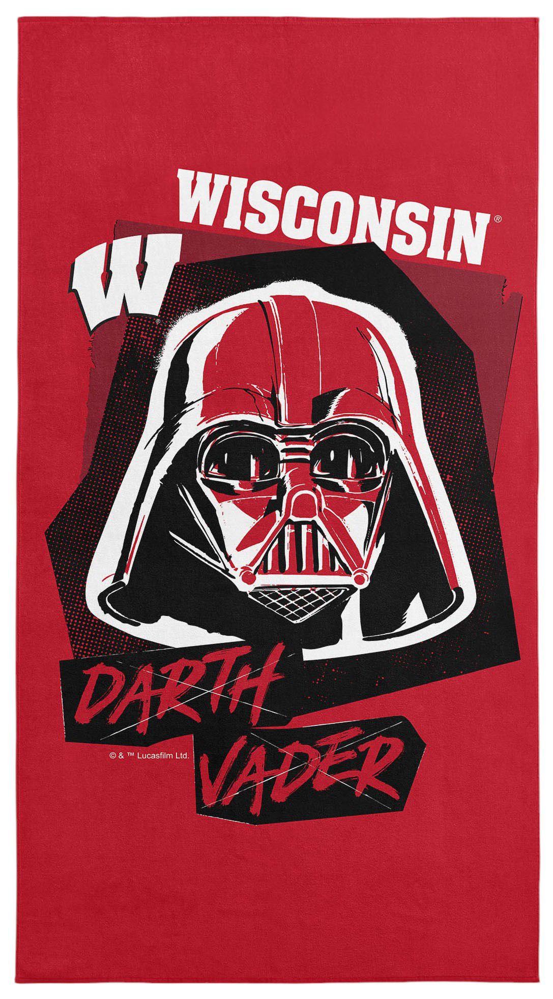 TheNorthwest Wisconsin Badgers Darth Vader Beach Towel