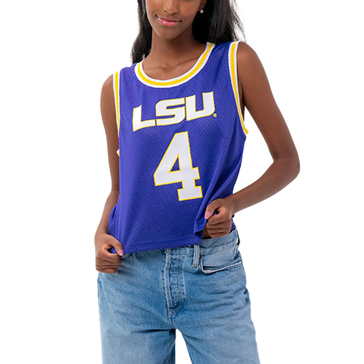 Established & Co Women's LSU Tigers Flau'jae Johnson Purple Basketball Jersey