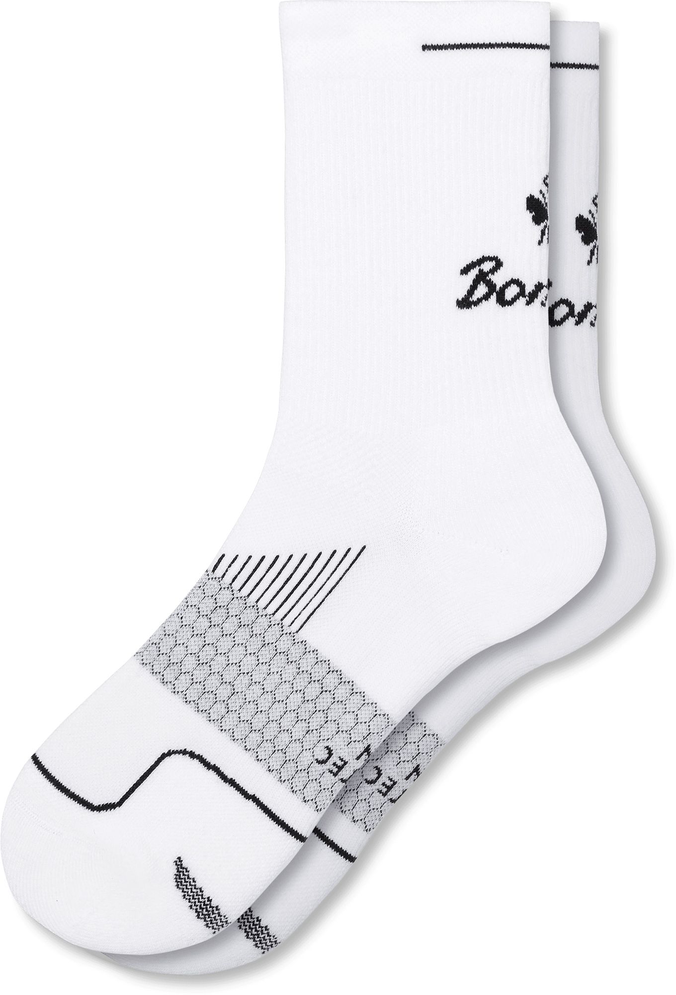 Bombas Adult Script Logo Run Half Calf Socks