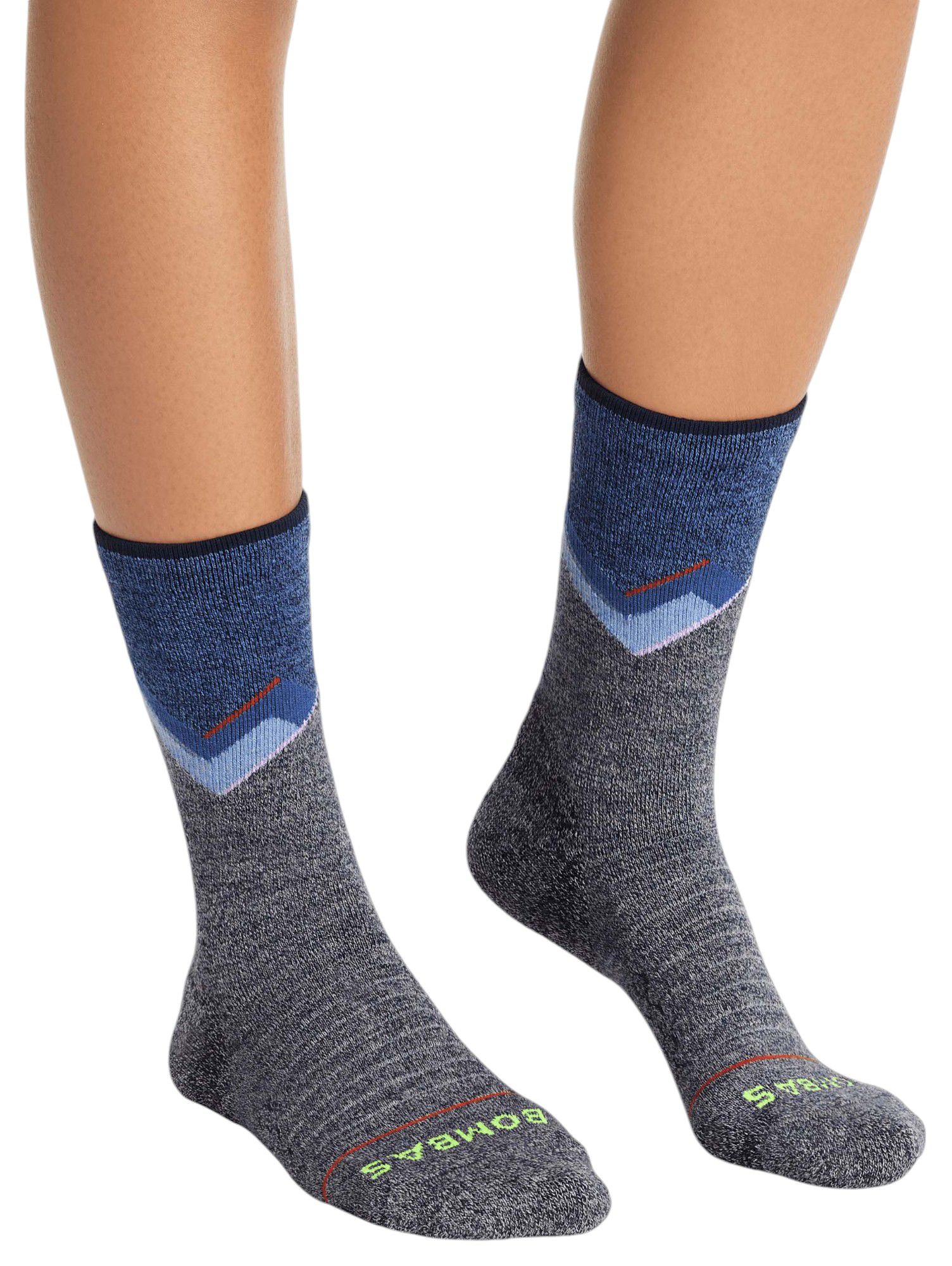 Bombas Marl Mountain Landscape Merino Blend Hiking Calf Socks