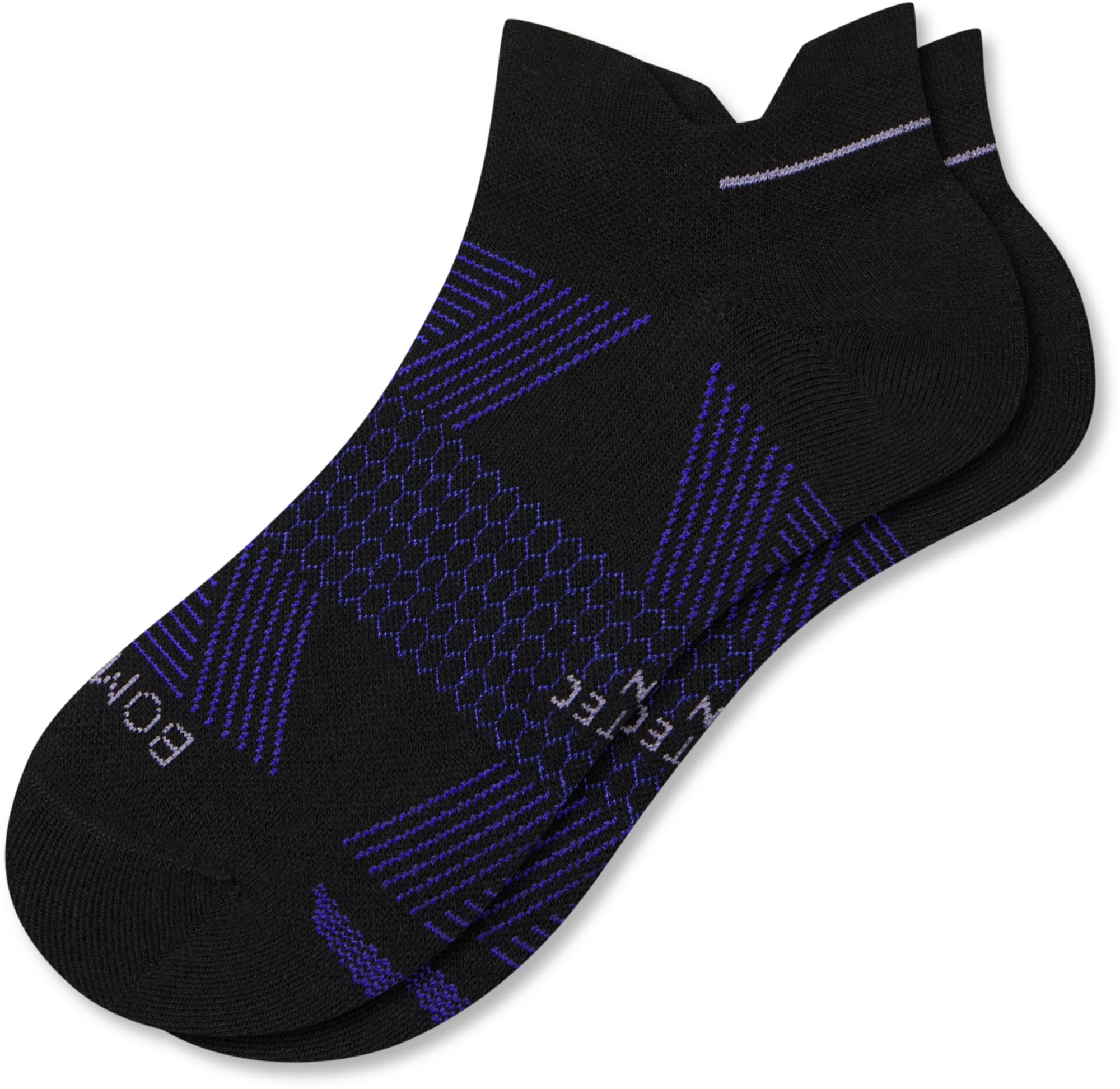 Bombas Solid Colorblock Marl Toe Running Ankle Socks