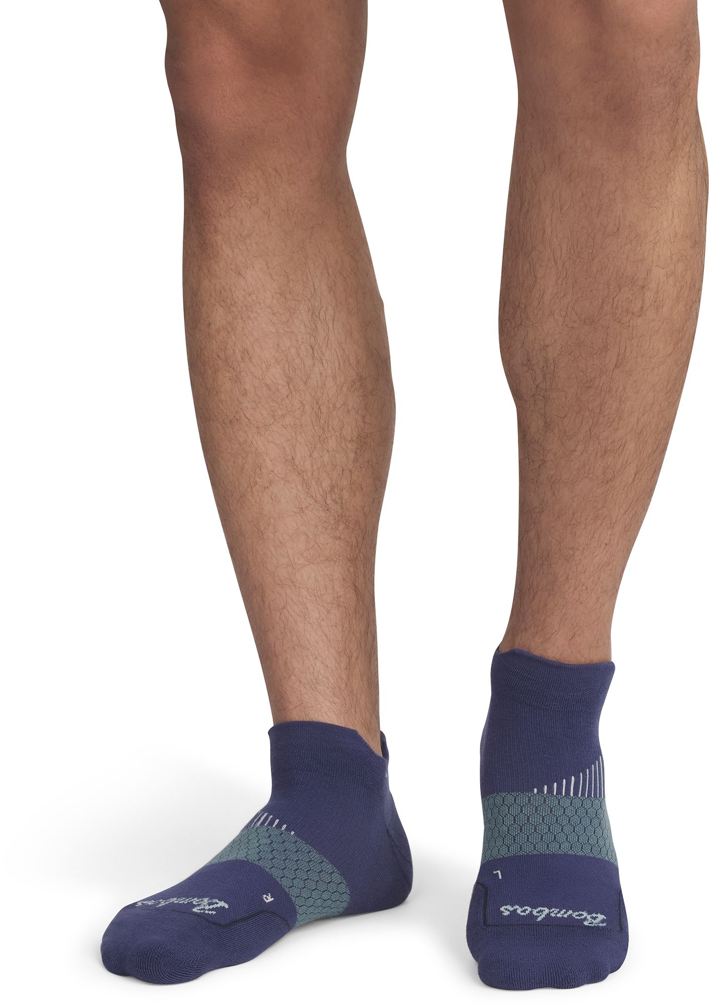 Bombas Solid Colorblock Marl Toe Running Ankle Socks